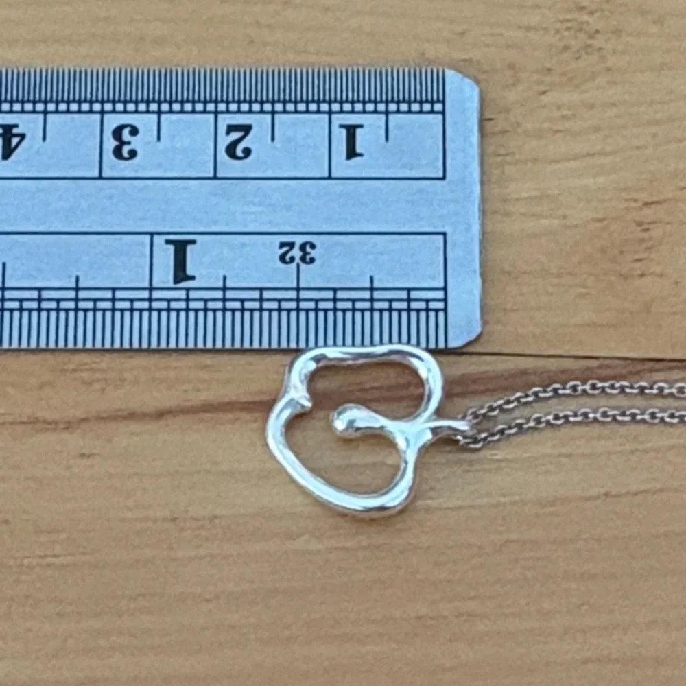 Tiffany & Co. Else Peretti Apple 15mm Necklace Pendant Sterling Silver 16" - Picture 6 of 14